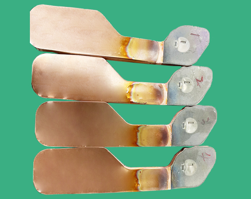 铜软连接和镍片扩散焊，4个产品同时焊接