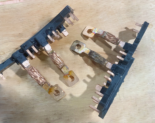 硬铜排和压方线束焊接